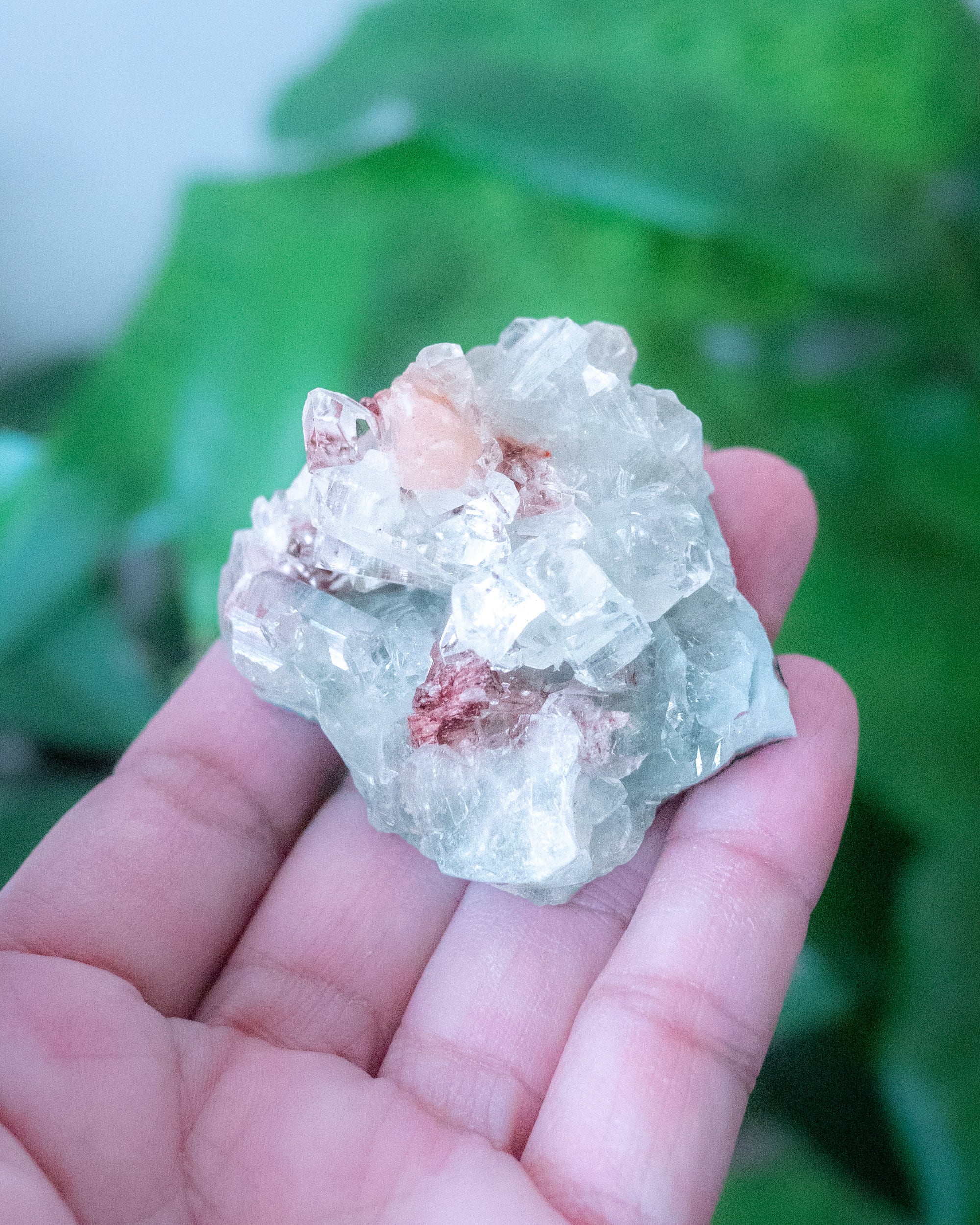 アポフィライト＆ピーチスティルバイト【原石】 O300-319