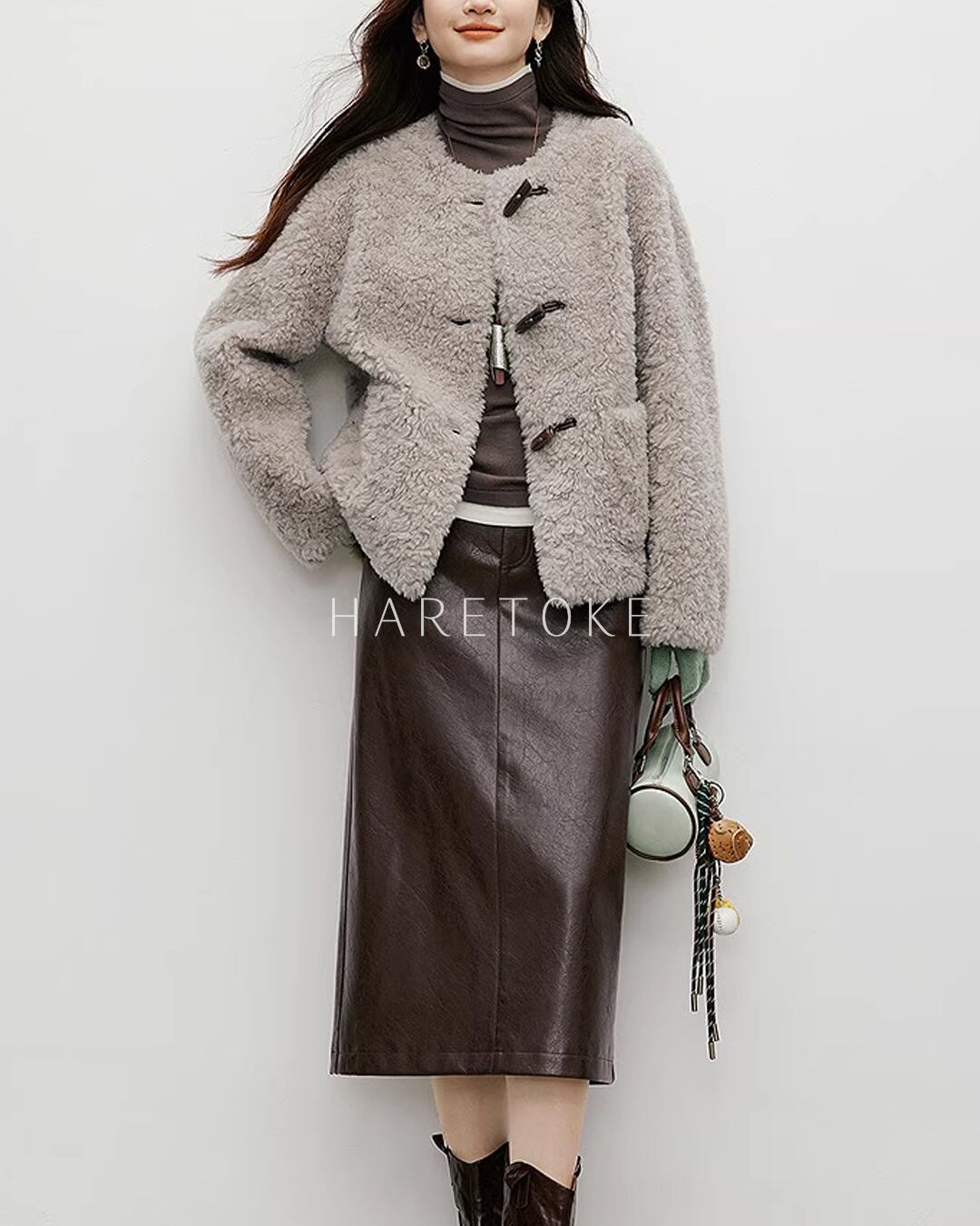 ウール100% ボアブルゾン CT239094 | ハレトケ HARETOKE