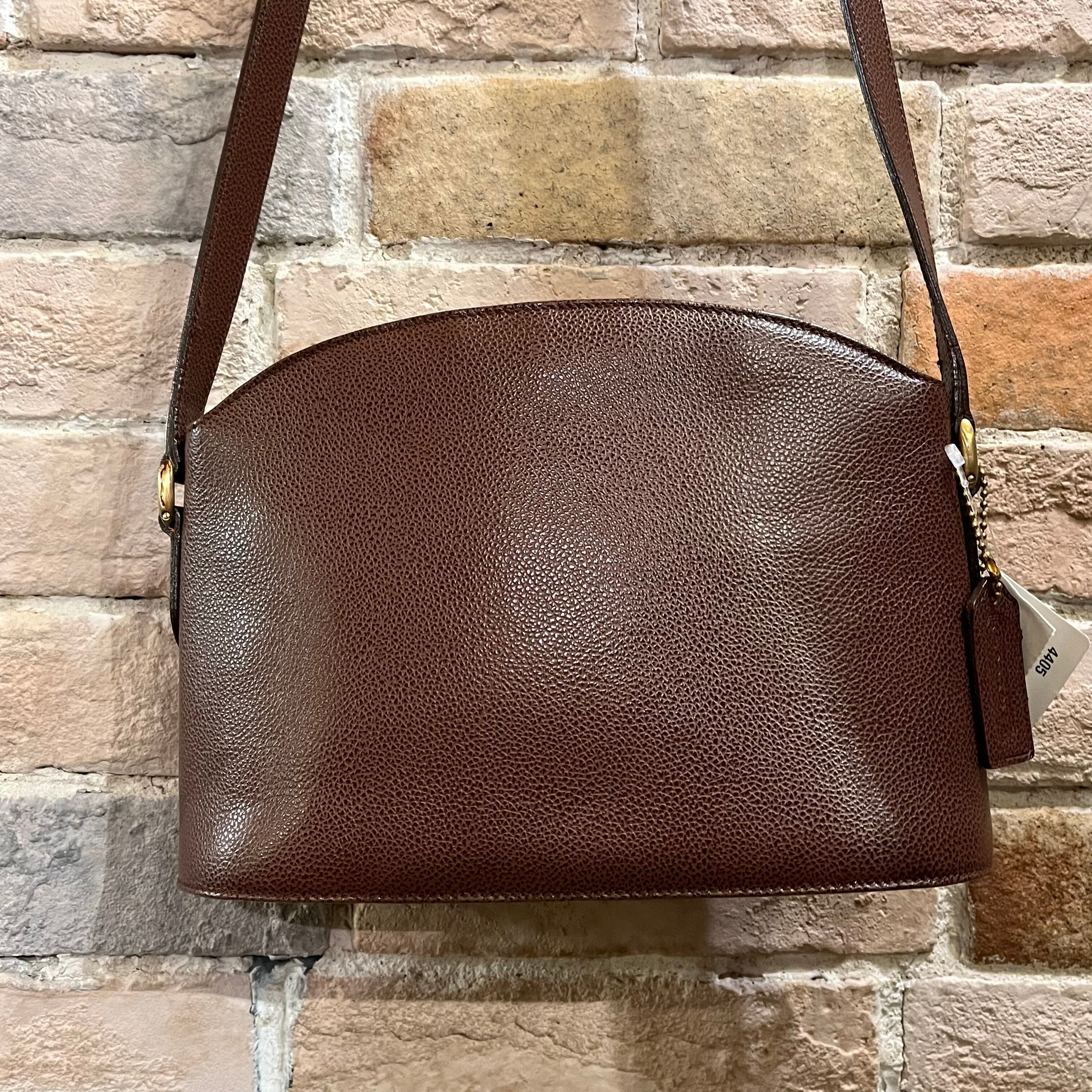 old coach “leather shoulder bag” イタリア製 オールドコーチ レザー