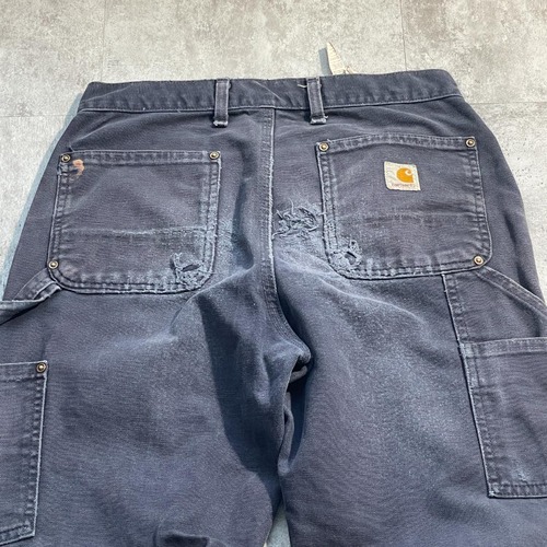 メキシコ USA生地製 ブラック ダブルニー Carhartt 30×32 詳細写真16