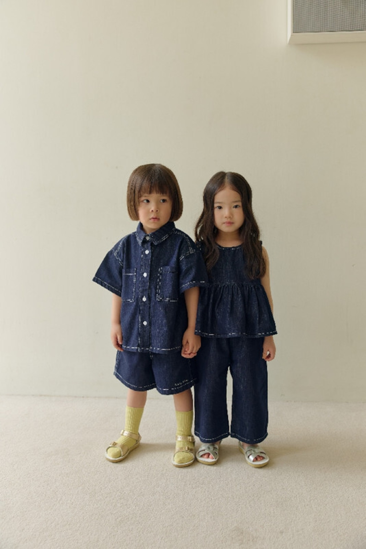 【取寄/韓国直送】Daily bebe 26/SM エルデニムセットアップ|夏服|韓国子供服