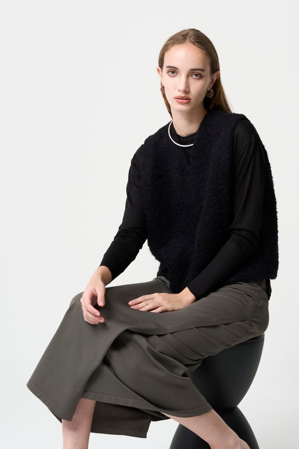 2way Boa Gilet - BLACK | seven dot - ライフスタイルECサイト -