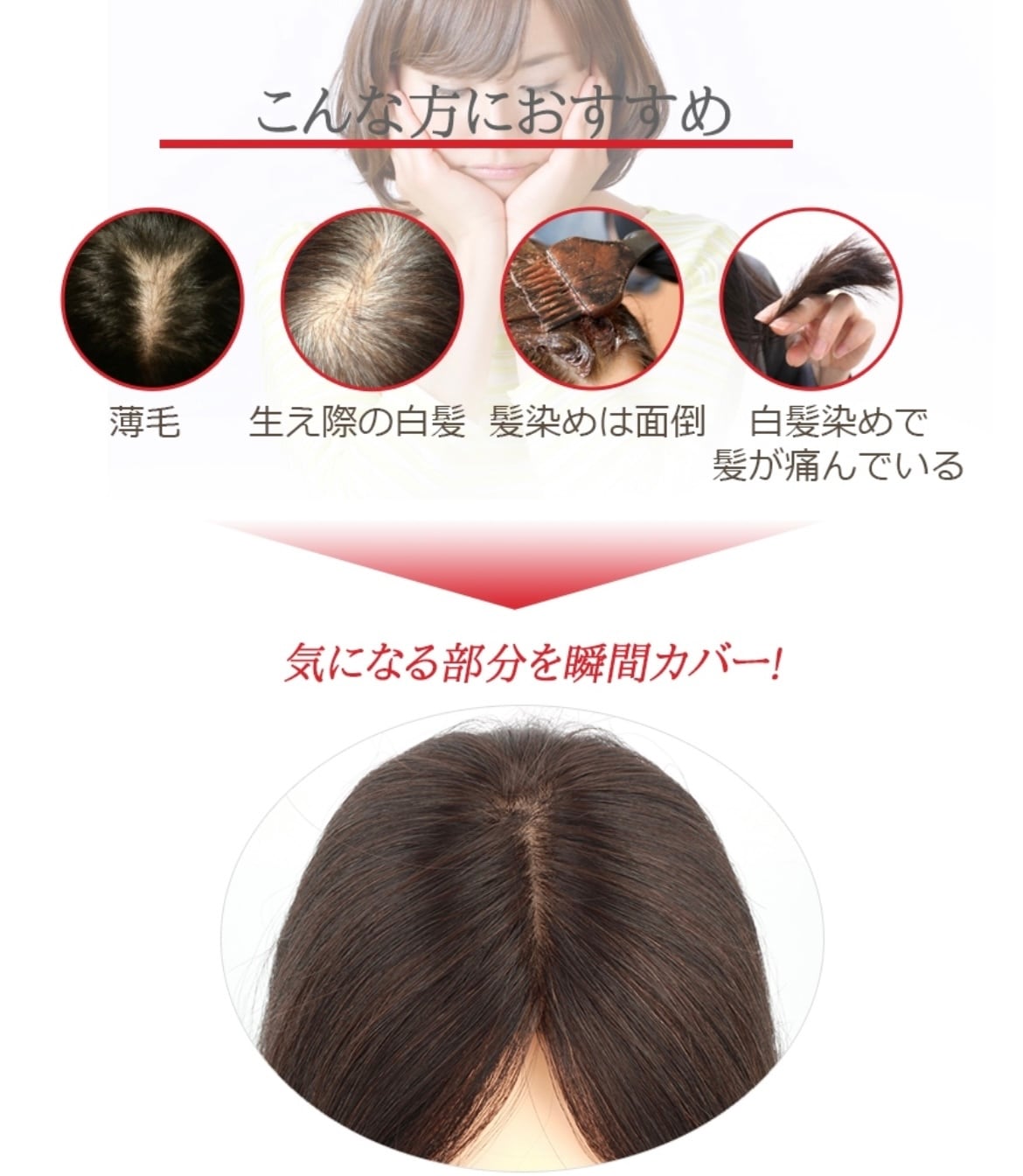 私元気！20cm◎人毛100%リアルスキン部分ウィッグ◎ | fuwari