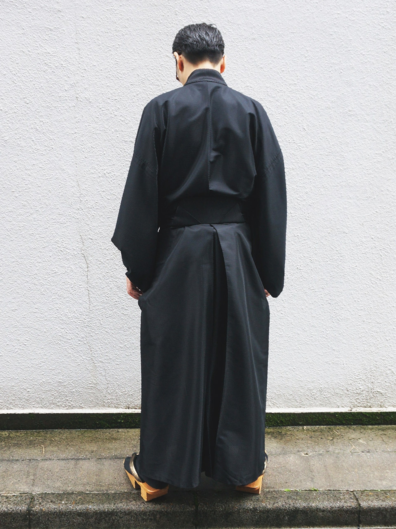 馬乗り袴　バーズアイブラック　[ C234 C235 C238]