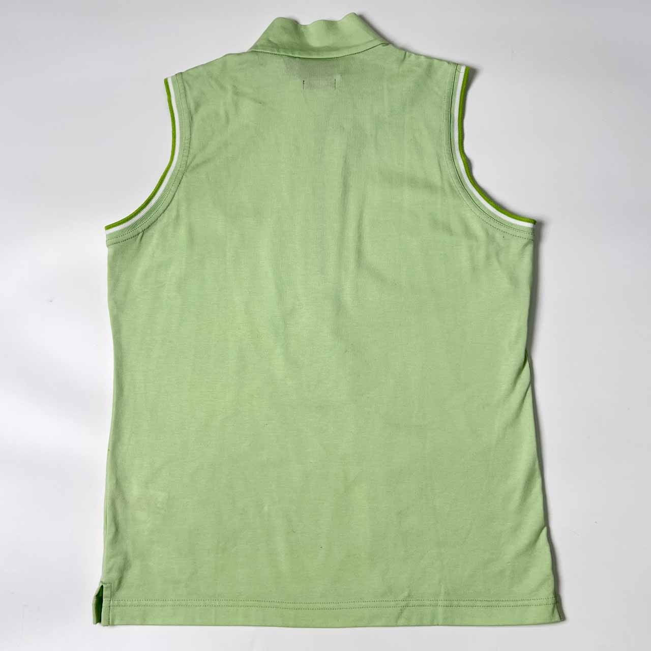 adidas GOLF アディダス ゴルフ ノースリーブ ハーフジップ シャツ L/G/ライトグリーン レディース