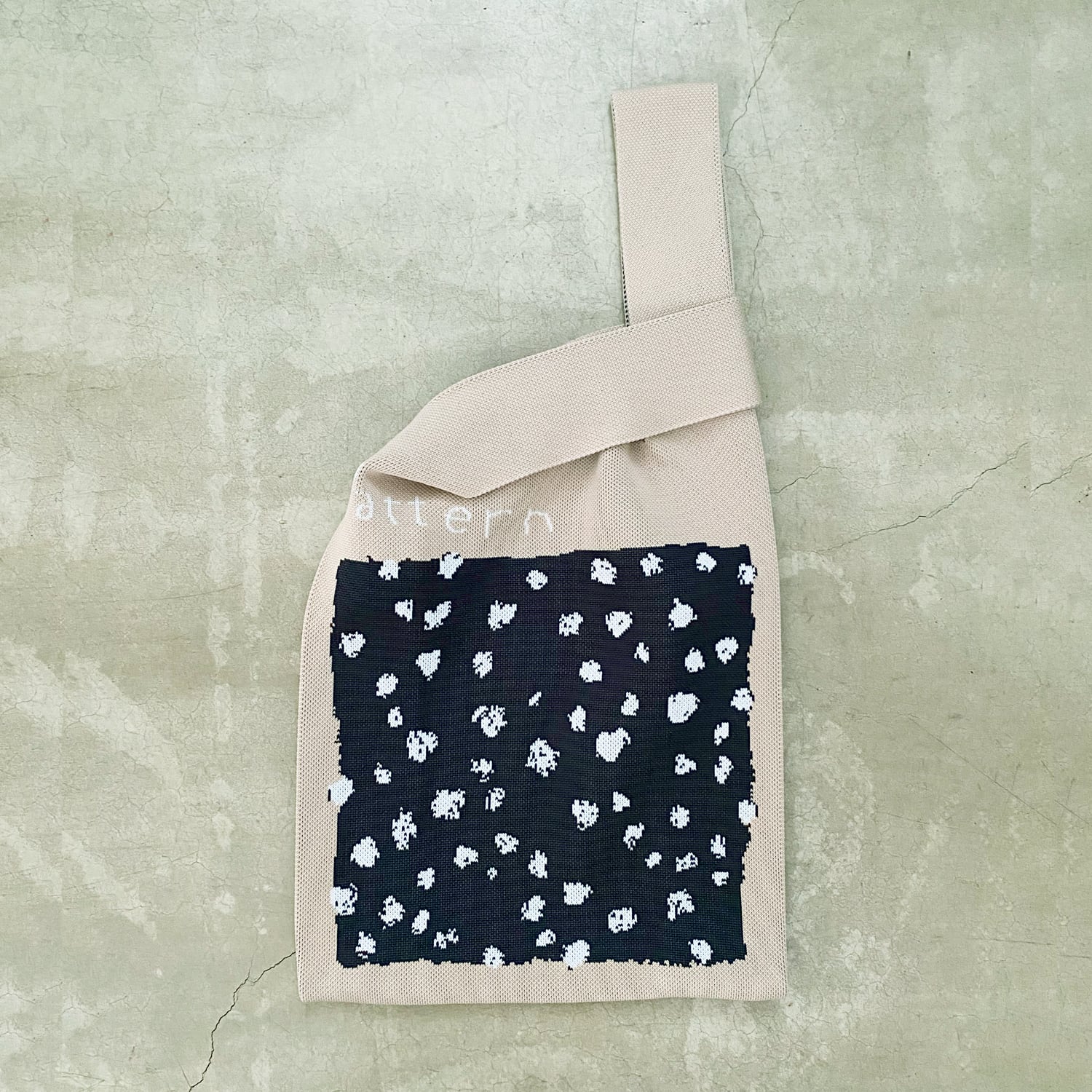 JIN KITAMURA】北村人 KNIT MARCHE BAG ダルメシアン ニットマルシェ