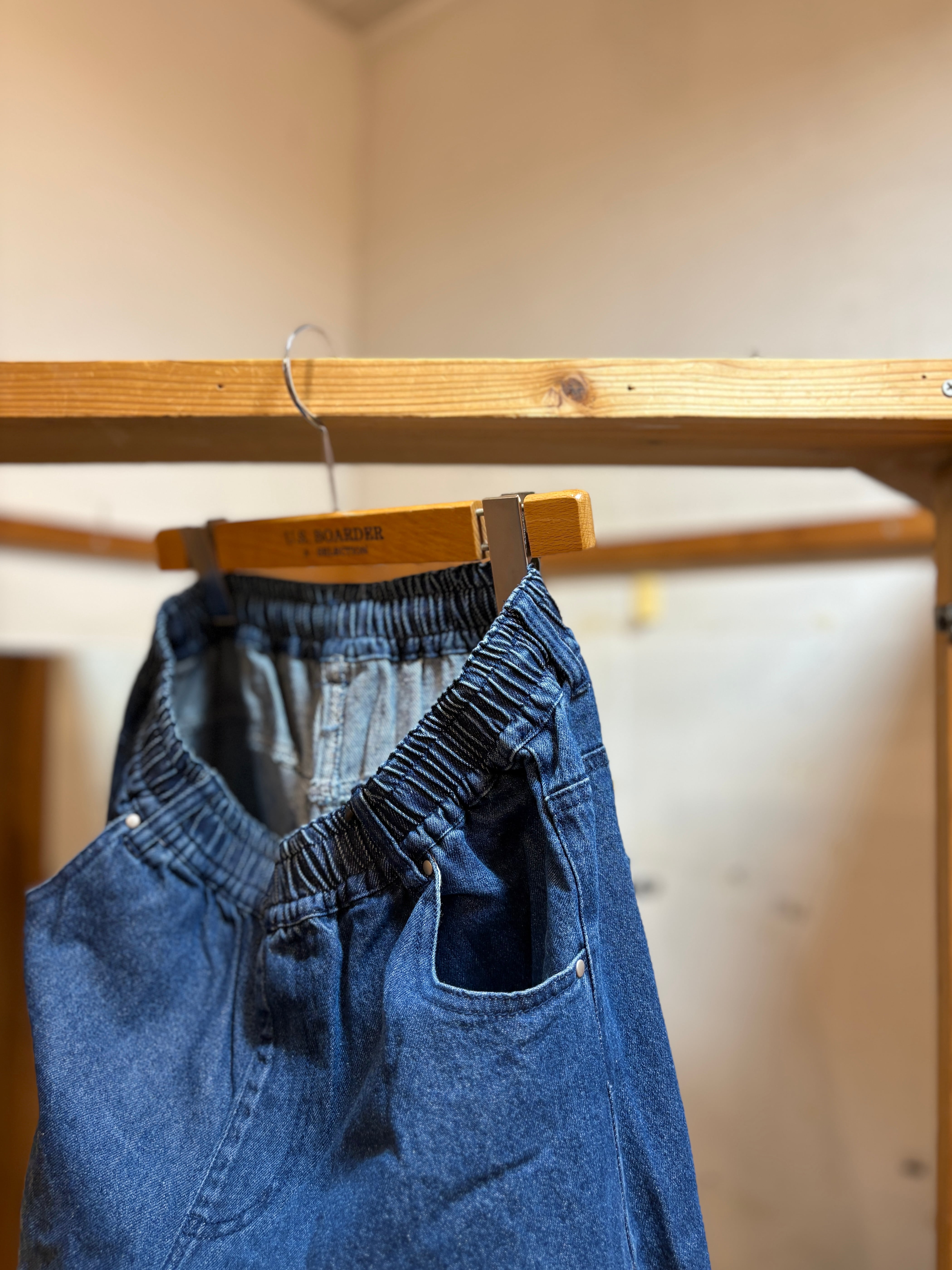 U.S.BOARDER バレルD P 2 Blue ブルー BLU バレルレッグ ジーンズ