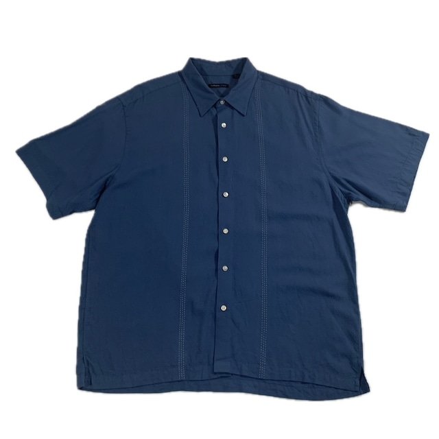8678 サマーシャツ 半袖シャツ レーヨン ブルー XL