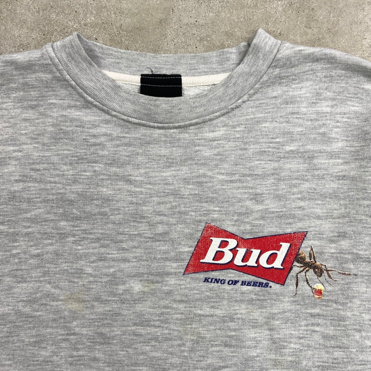 90s Budweiser バドワイザー 企業 スウェット グレー L相当 BUDWEISER