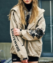 【Y様 ご予約専用】 直営限定ITEM ペイント&スパンコールマウンテンパーカー (BEIGE) CQ-47058H