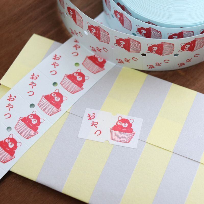 サブロ おやつ 強粘着 21.6×12mmラベラーロールシール SB01