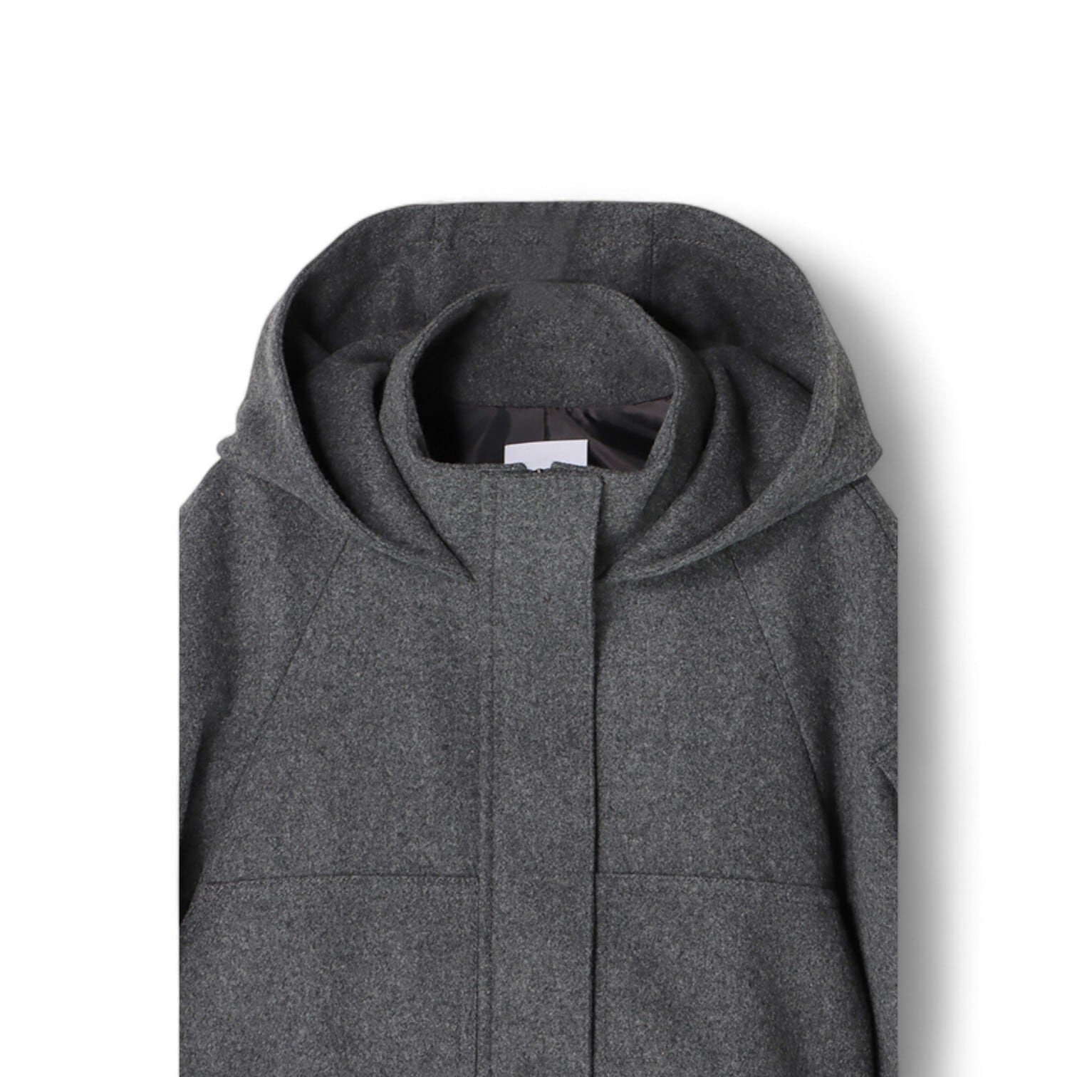 Mecre メルトンフーディーショートブルゾン グレー MECRE メルトン