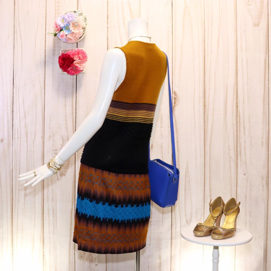 ミッソーニ ノースリーブニットワンピ マルチカラー フリーサイズ