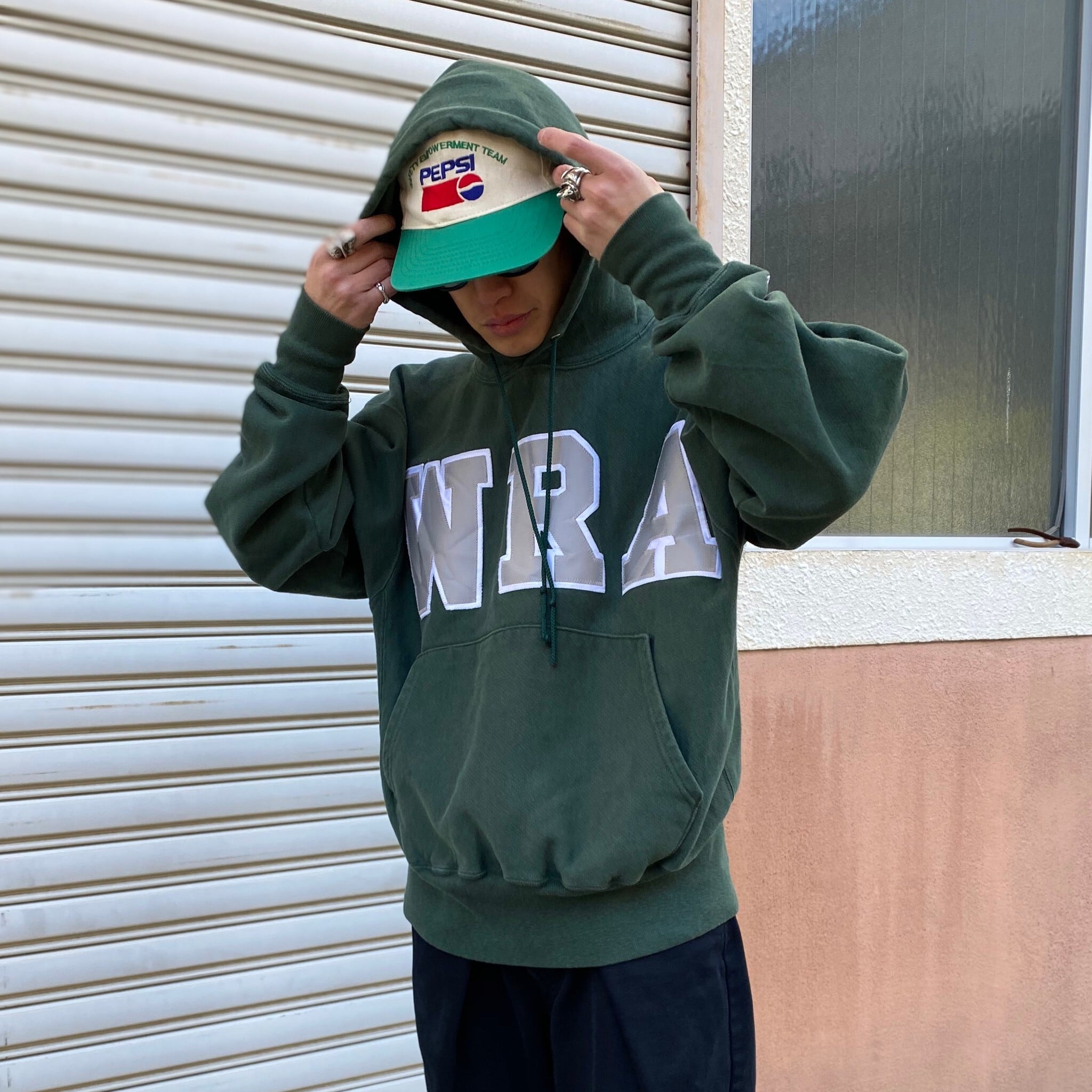 90s vintage champion reverse weave 草色