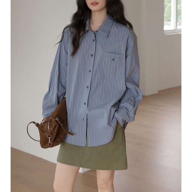 striped oversized shirt