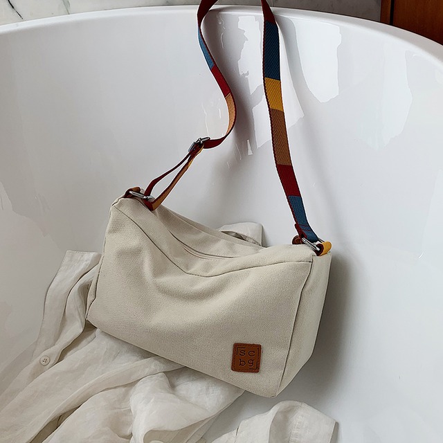 ビッグバッグレディースバッグ2020 Wave Ins Eign Wild Canvasショルダーバッグ夏のファッションカジュアルメッセンジャーバッグ Tiancai_Wing_Bag5826799