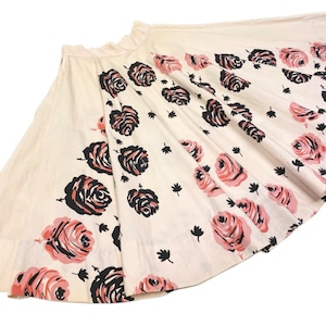 Vintage rose circle skirt