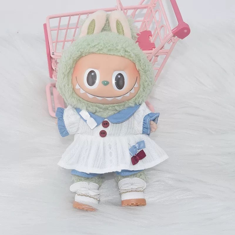 10cmぬい服】りぼんスモックコーデ 10cm着せ替えぬいぐるみ labubu
