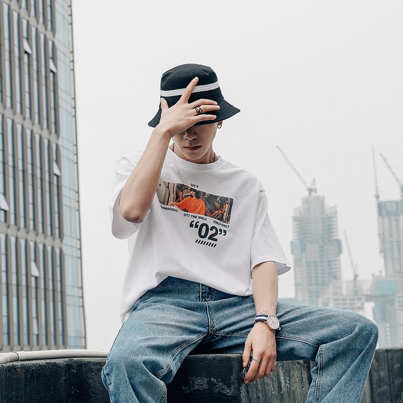 全3色 Tシャツ カットソー プリント カジュアル シンプル