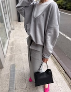 【新作5%OFF・3日間】★裏起毛★Buckle Sweat Skirt_2colors
