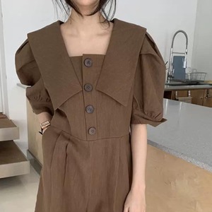 ラペルカラージャンプスーツ　21840