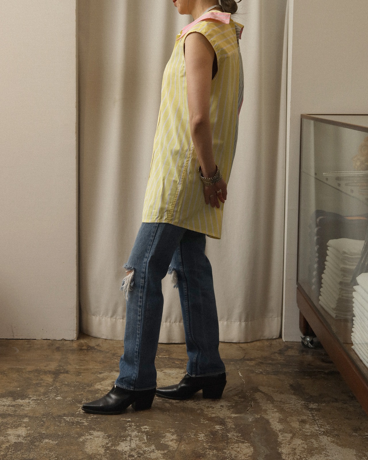 Marni / Color Block Sleeve less Top