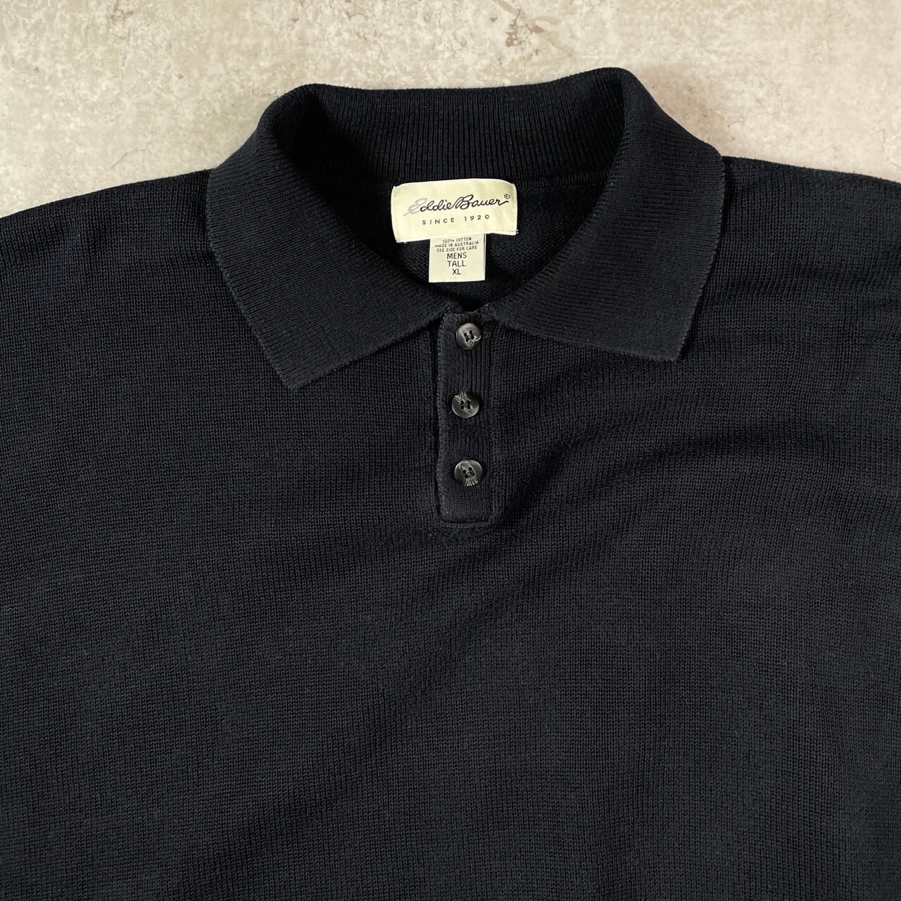 90年代 Eddie Bauer エディーバウアー 襟付き コットンニットセーター