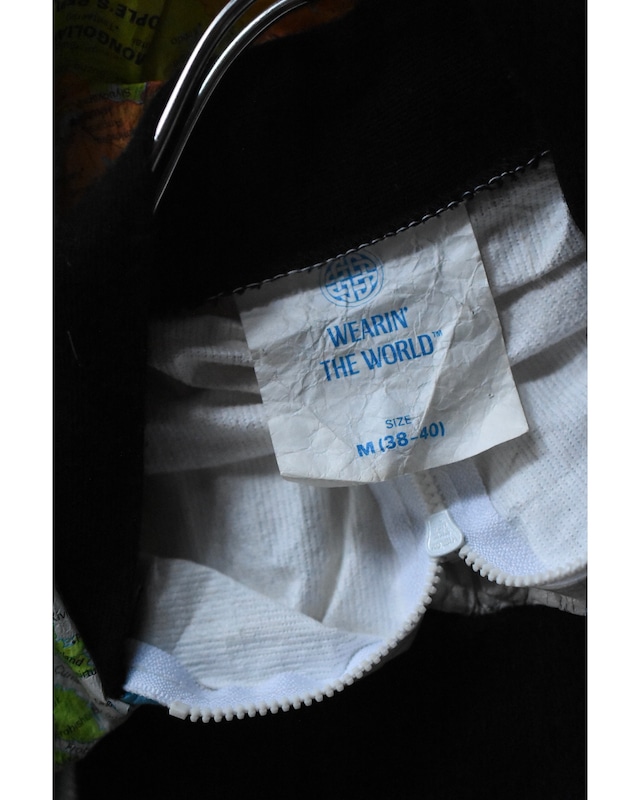 OK/80's "WEARIN THE WORLD" paper jacket/made in usa