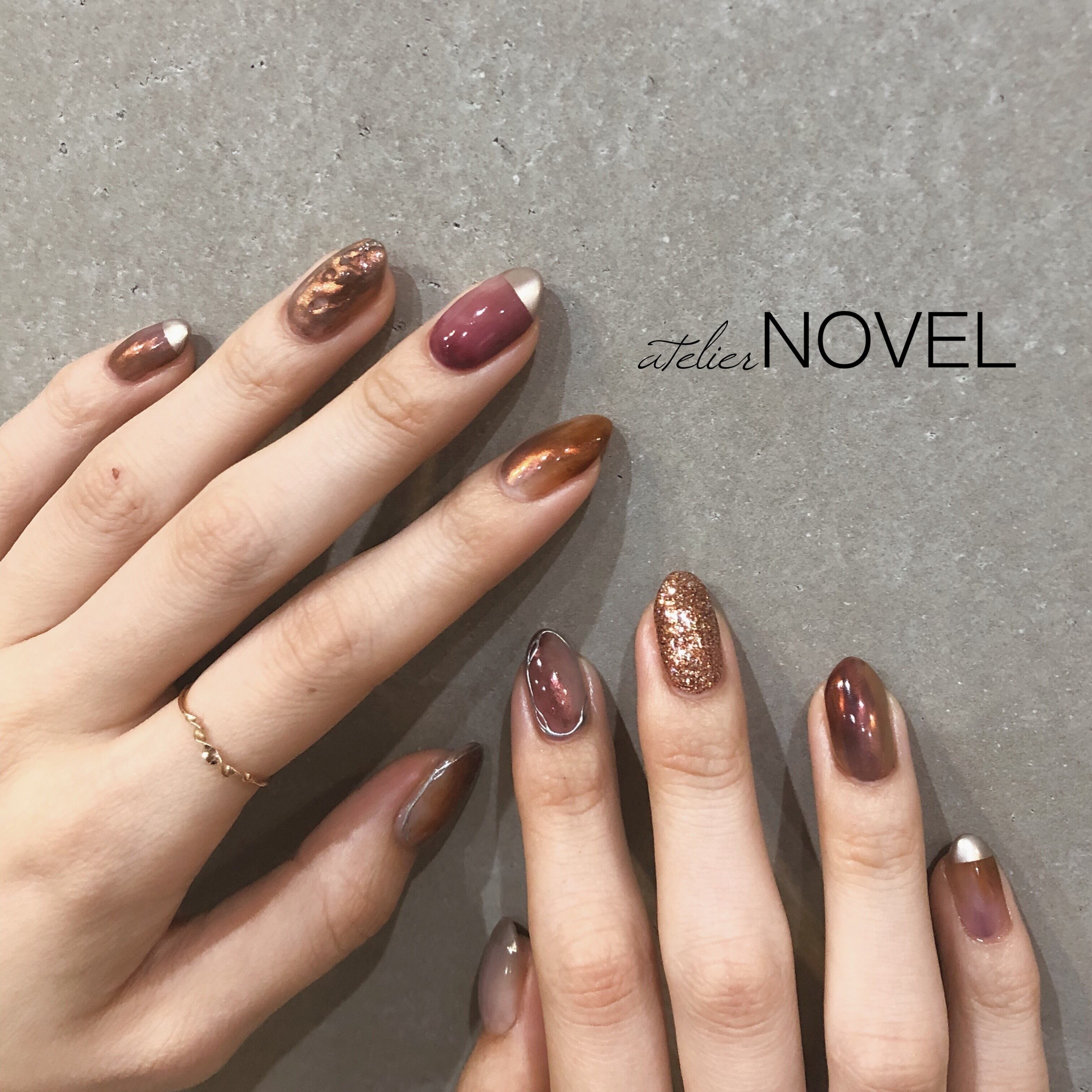 G121 Brownie copper glitter | atelier NOVEL