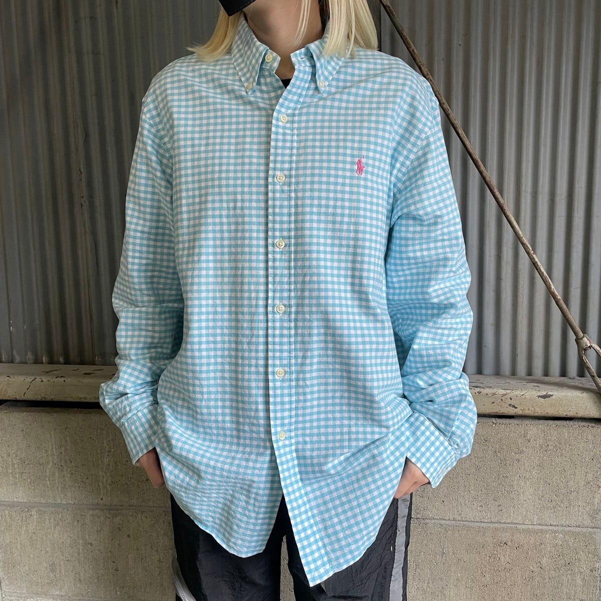 RALPH LAUREN ラルフローレン 長袖 ギンガムチェックシャツ メンズL  