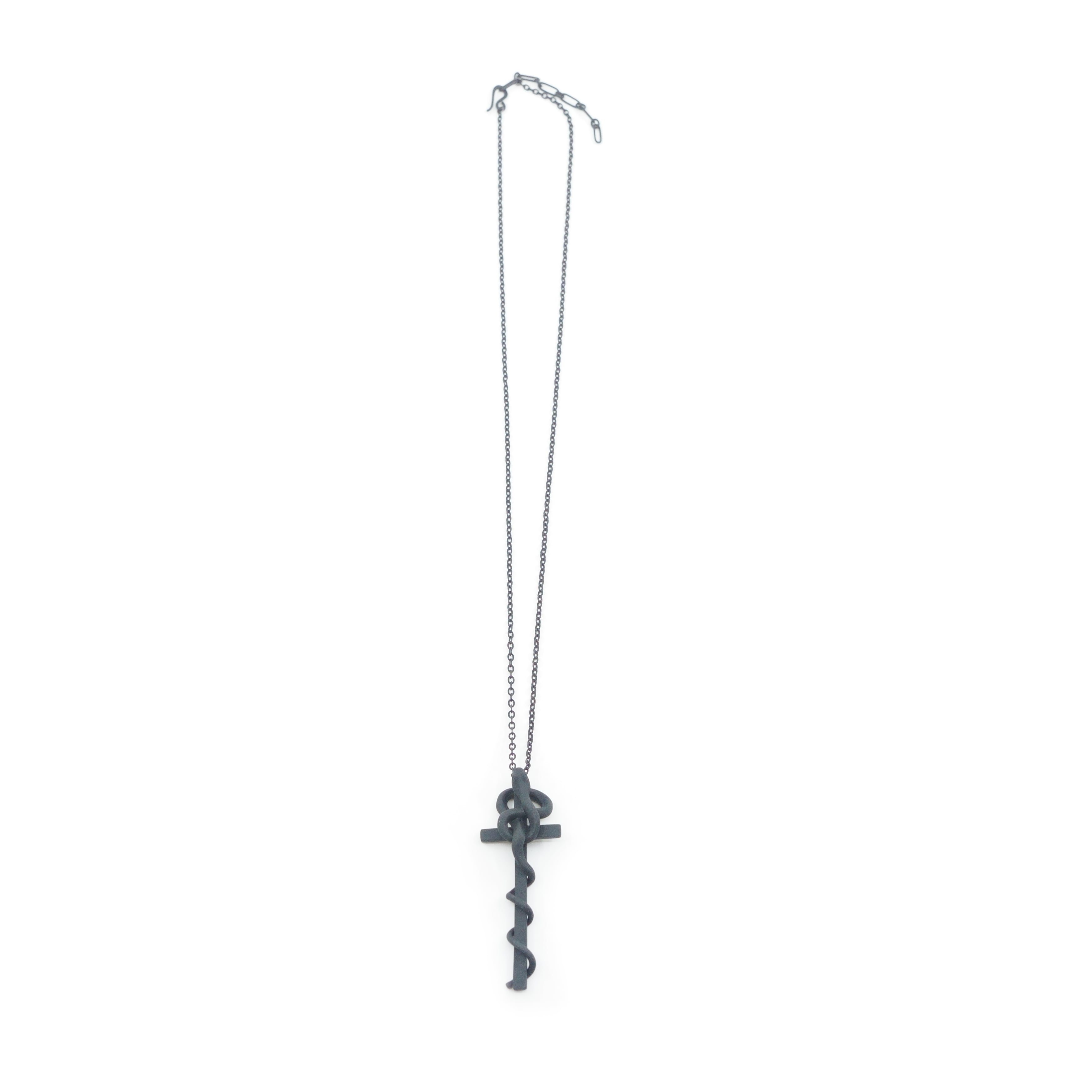gunda<ガンダ>STEALTH CROSS NECKLACE/Matte Black [ステルスクロス