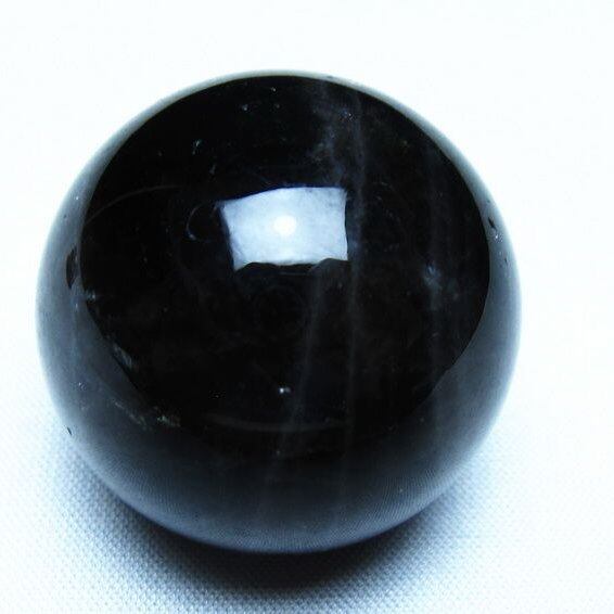 モリオン 黒水晶 丸玉 35mm スフィア 置物 原石 141-7391