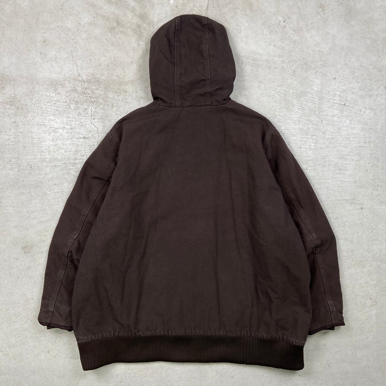 00年代 Carhartt カーハート ダック地 アクティブジャケット キルティングライナー メンズ3XL 古着 00s Y2K ヴィンテージ  VINTAGE 3M社 Thinsulate シンサレート フルジップパーカー アクティブパーカー ダークブラウン フェードブラウン【ワークジャケット】/ブラウン  ...