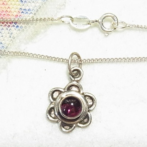 シルバー925製、ガーネットのペンダントネックレス  アクセサリーのセール通販　11162S