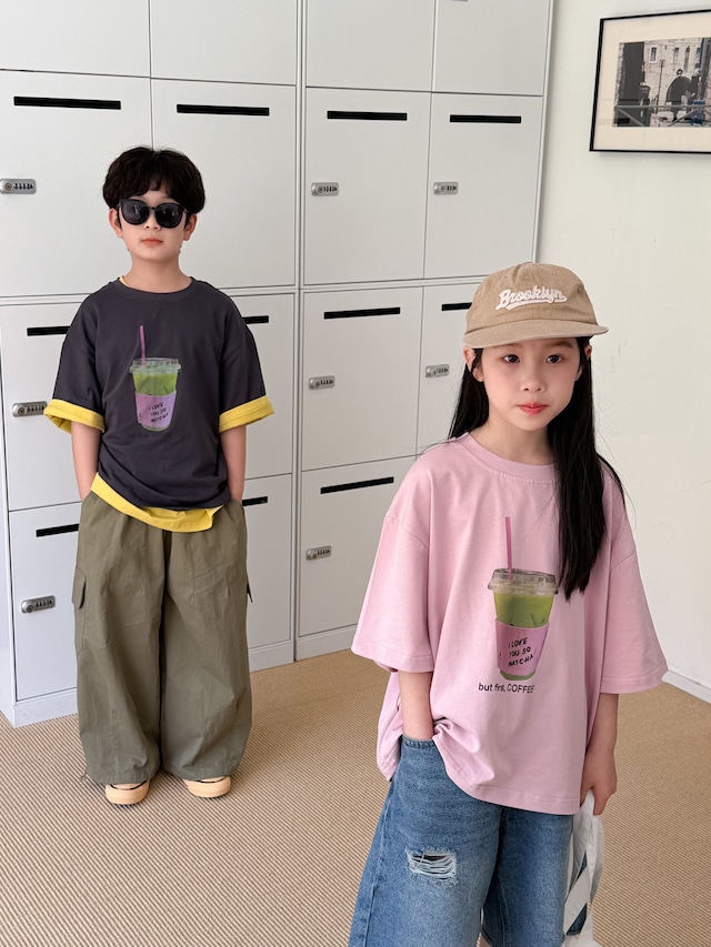【KID】キウィスムージープリント半袖Tシャツ - 14