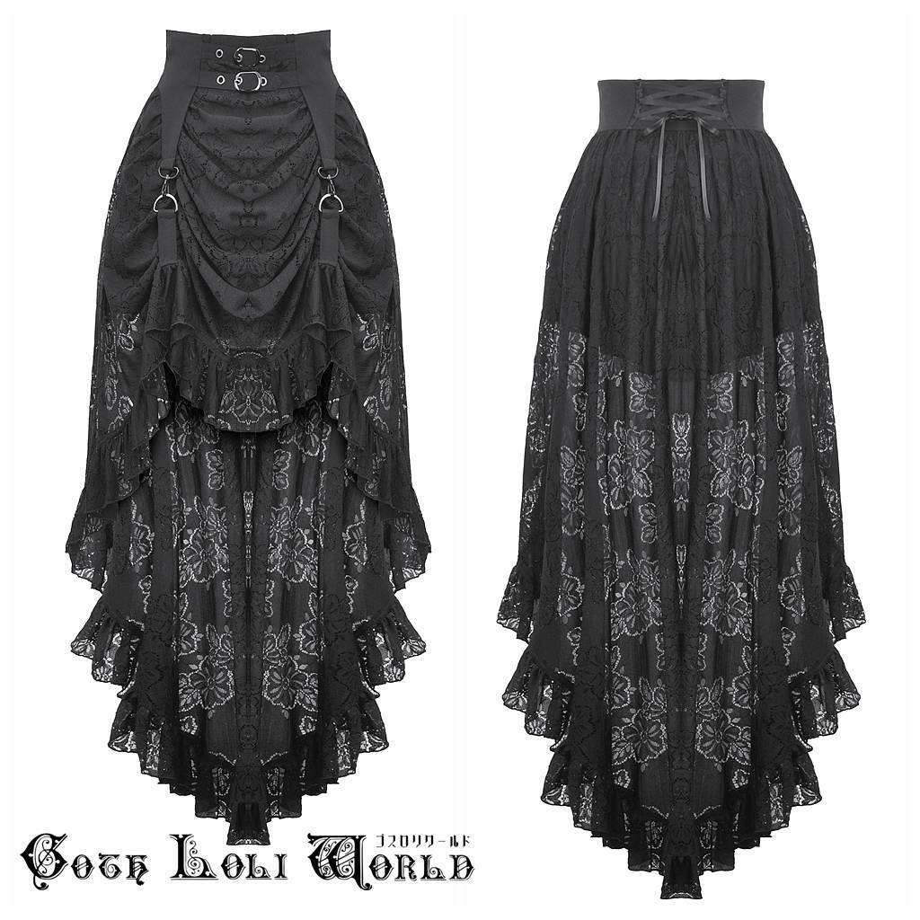 即納/送料無料】KW343 ゴシックパンクミックステイストシースルー