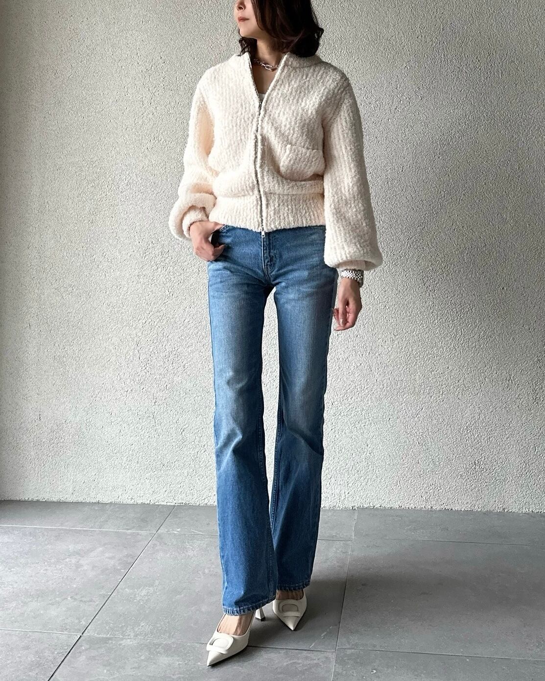 残り僅か！SYSORUS × akko3839 ループヤーンニットブルゾン 821158