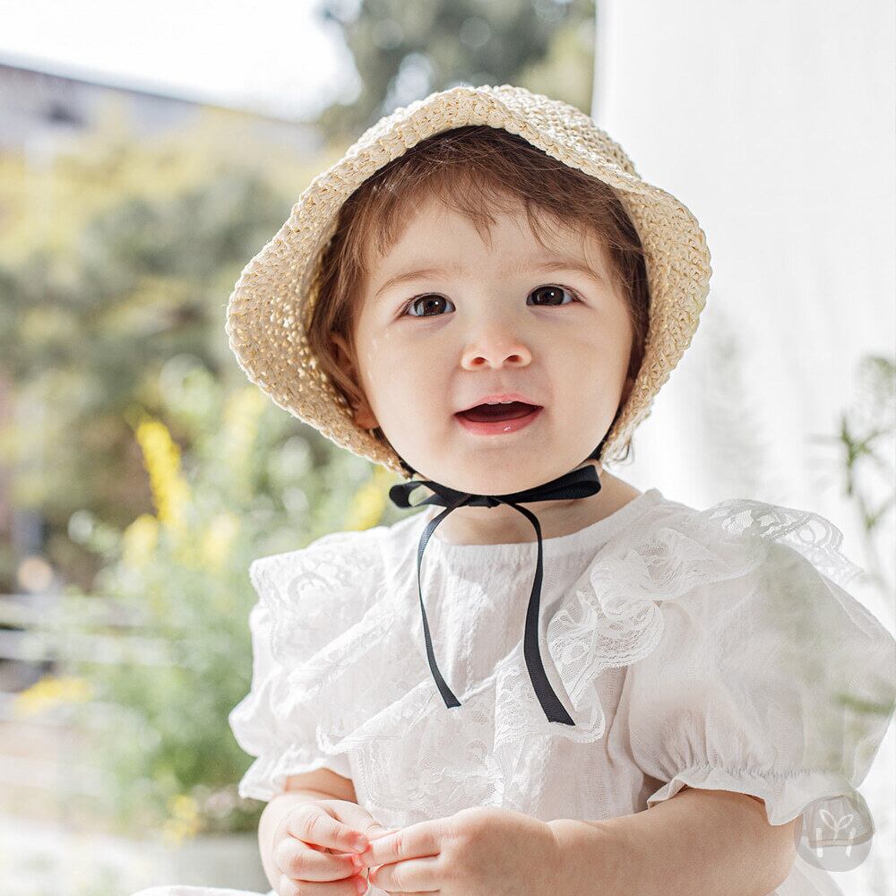 BABY/KIDS】【即納あり】麦わら帽子ボンネット【yo-25sm03234】 | LUCKIDS