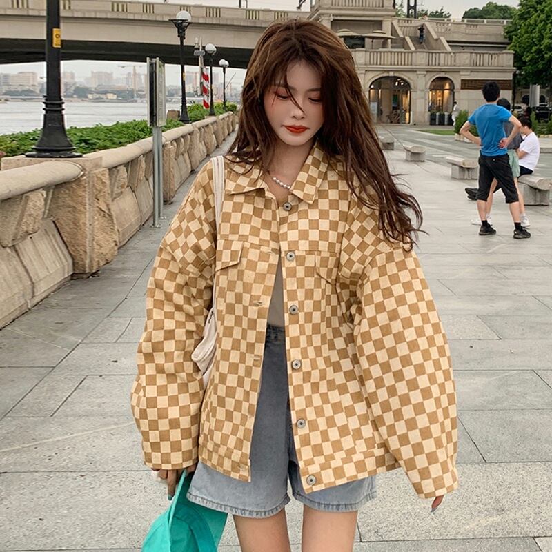 薄手ジャケット スプリングオータムルーズ 春物 秋物 試着室21615587286