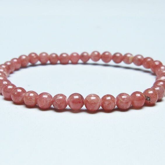 インカローズ ブレスレット 5mm ロードクロサイト ブレス 一点物 メール便可 [M便 1/10] 111-46507