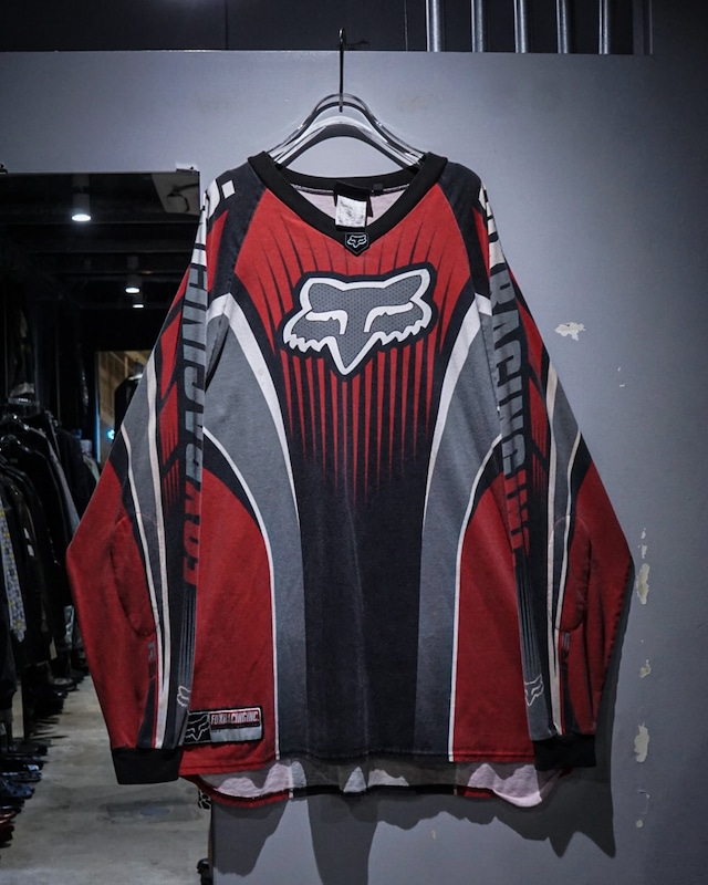 【add (C) vintage】“FOX RACING” Logo Design Loose L/S T-Shirt