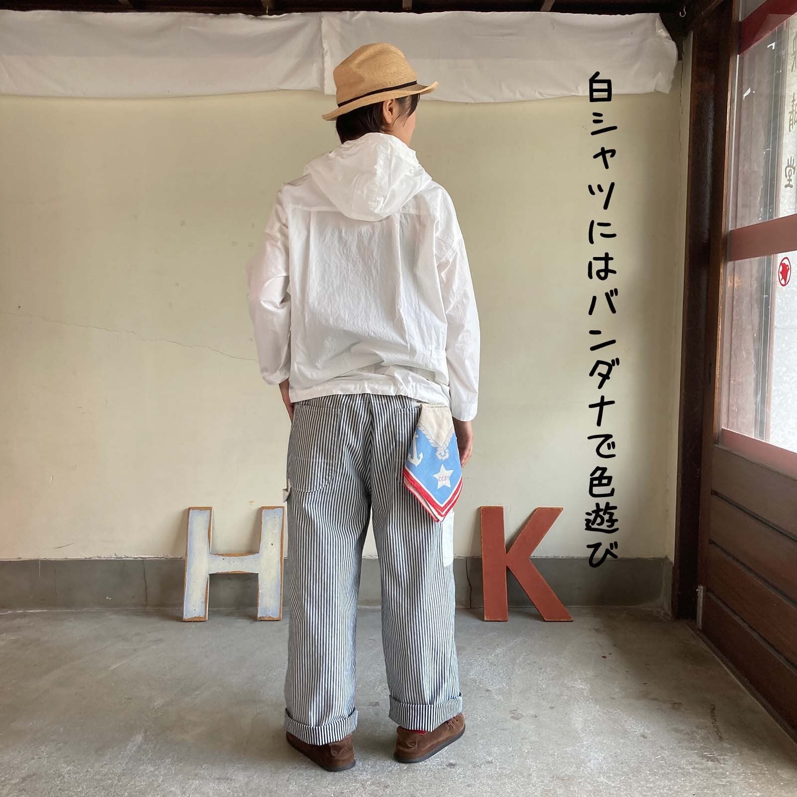 フードデッキシャツ HAYATE CCBY AFTER HOURS WEAR / 白シャツ 61S66