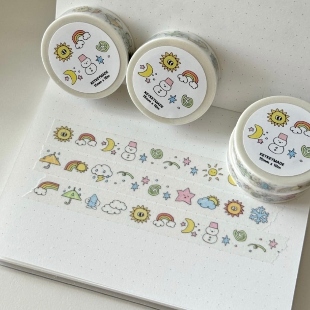 ★予約 KEYKEYMADE 〔masking tape -お天気 -〕