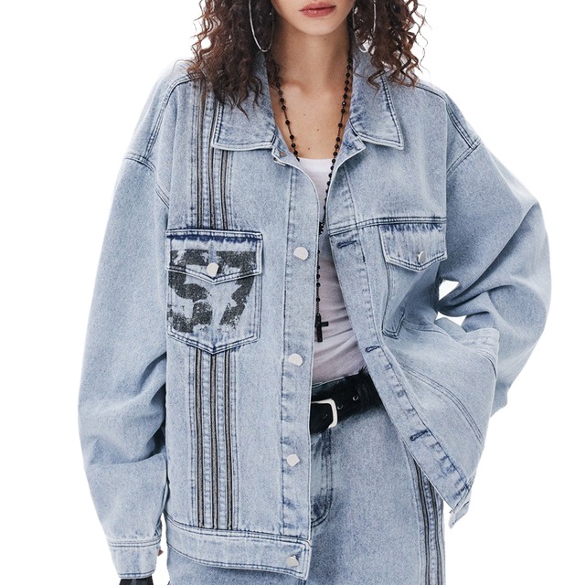 "57" High Street Loose Denim Jacket