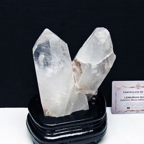 水晶 クラスター 原石 ブラジル ミナスジェライス州 コリント産 レムリアンシード 一点物 台座付属 182-8075