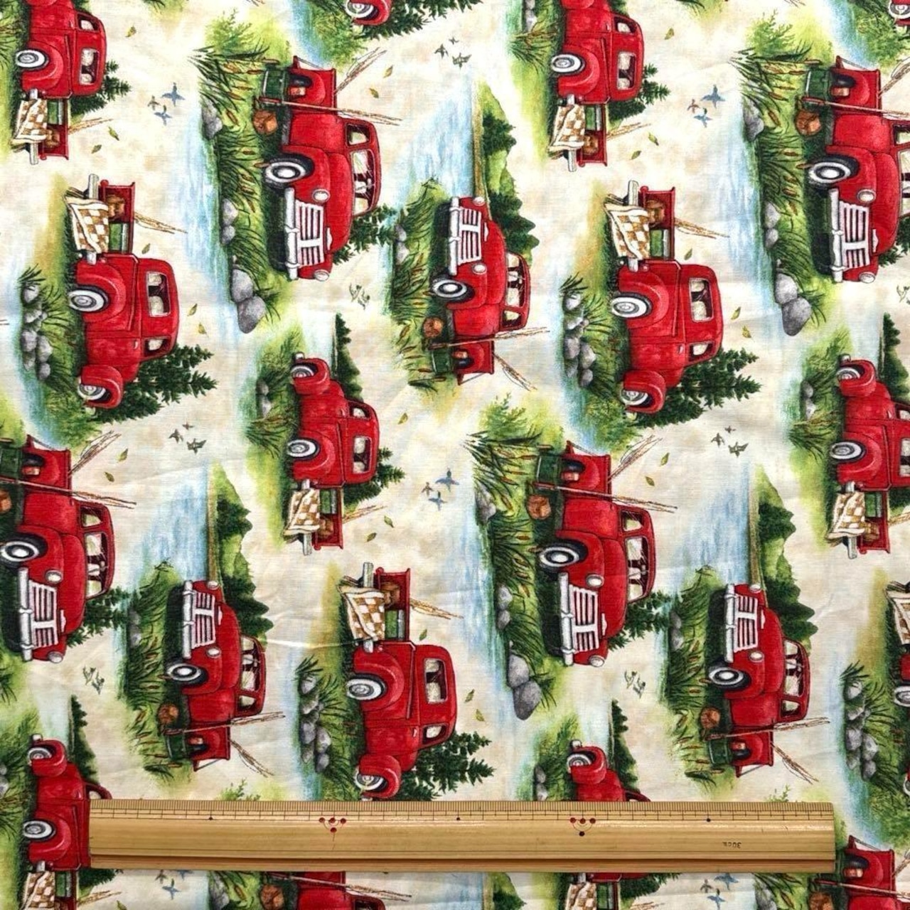 Cdr556◆50cm◆S◆綿100%シーチング生地◆風景車柄