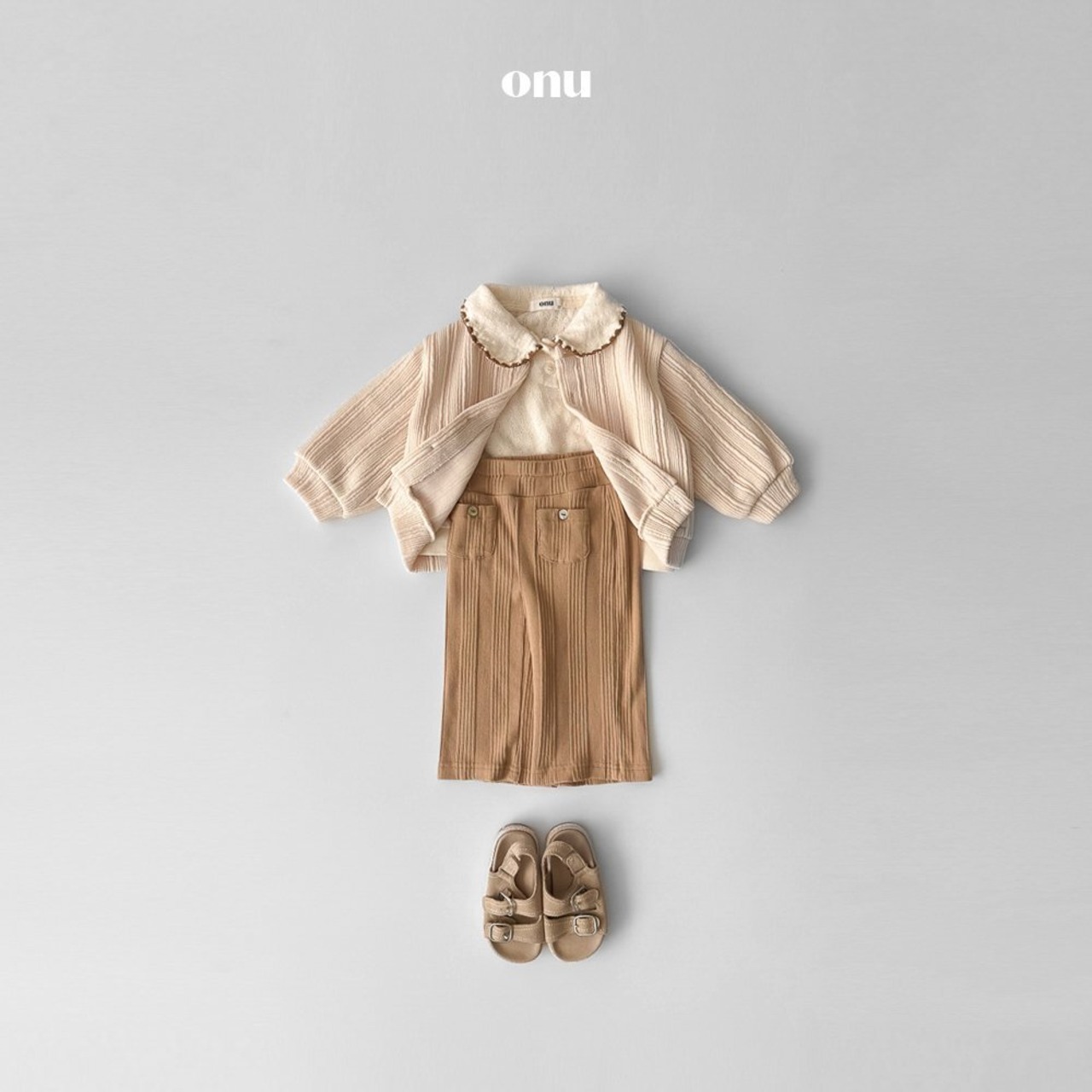 【ONU】 チュロスカーディガン／ アイボリー（80~100cm） - 6