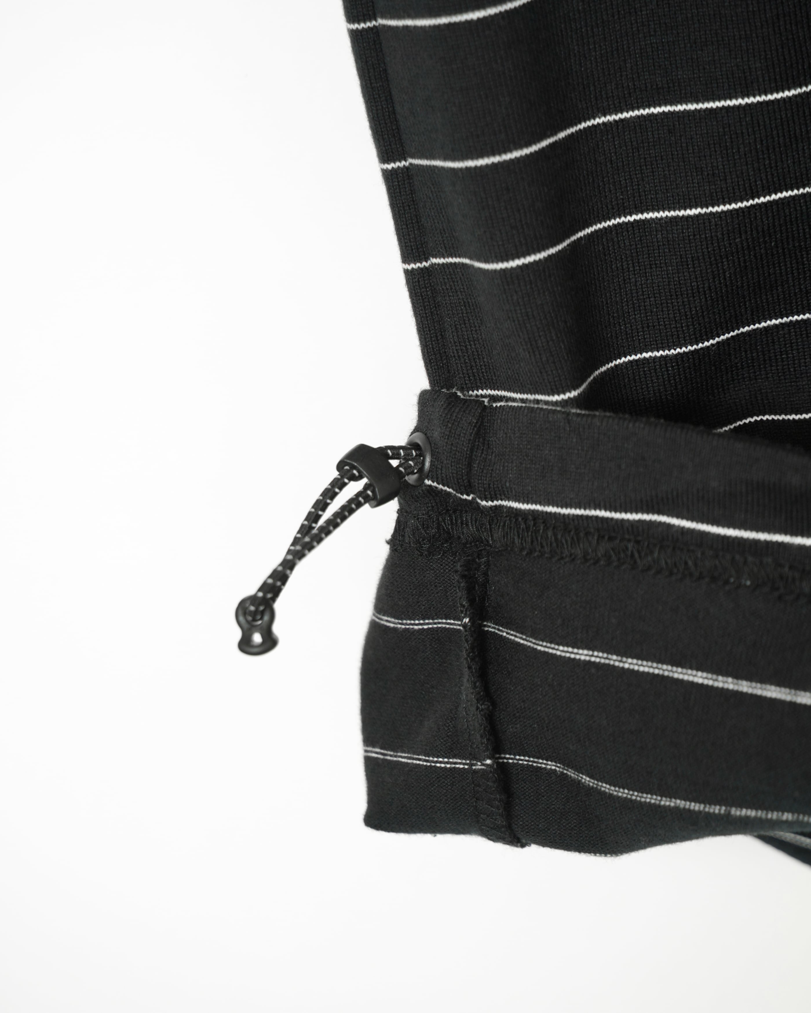 OPTSTUFF] CLASSIC BORDER DRAWSTRING T-SHIRT (BLACK) | OPTSTUFF
