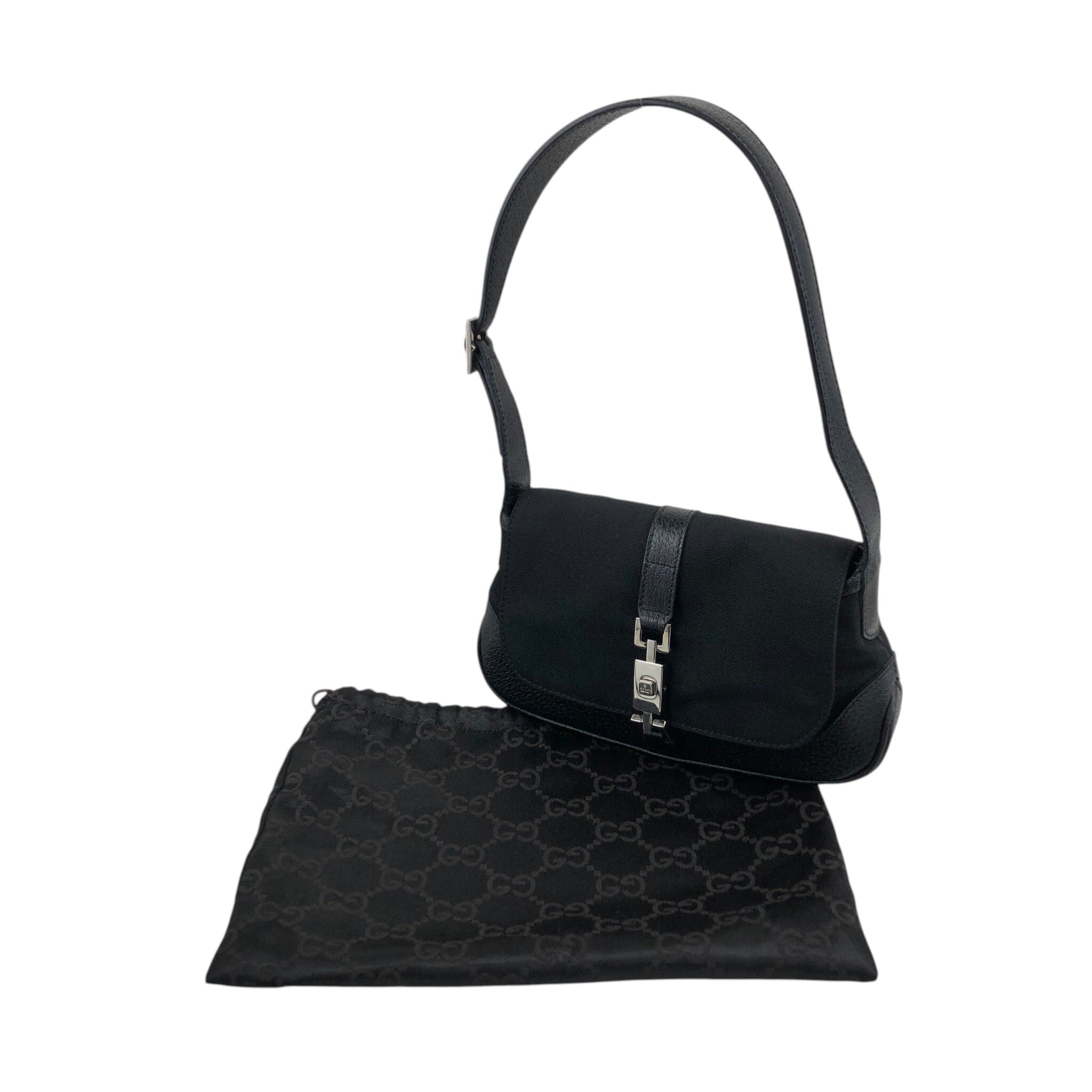 GUCCI グッチ ショルダーバッグ ブラック ジャッキー レザー GUCCI グッチ ショルダーバッグ ブラック ジャッキー レザー