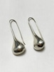 Vintage 925 Silver Pirced Modernist Earrings Made In Mexico